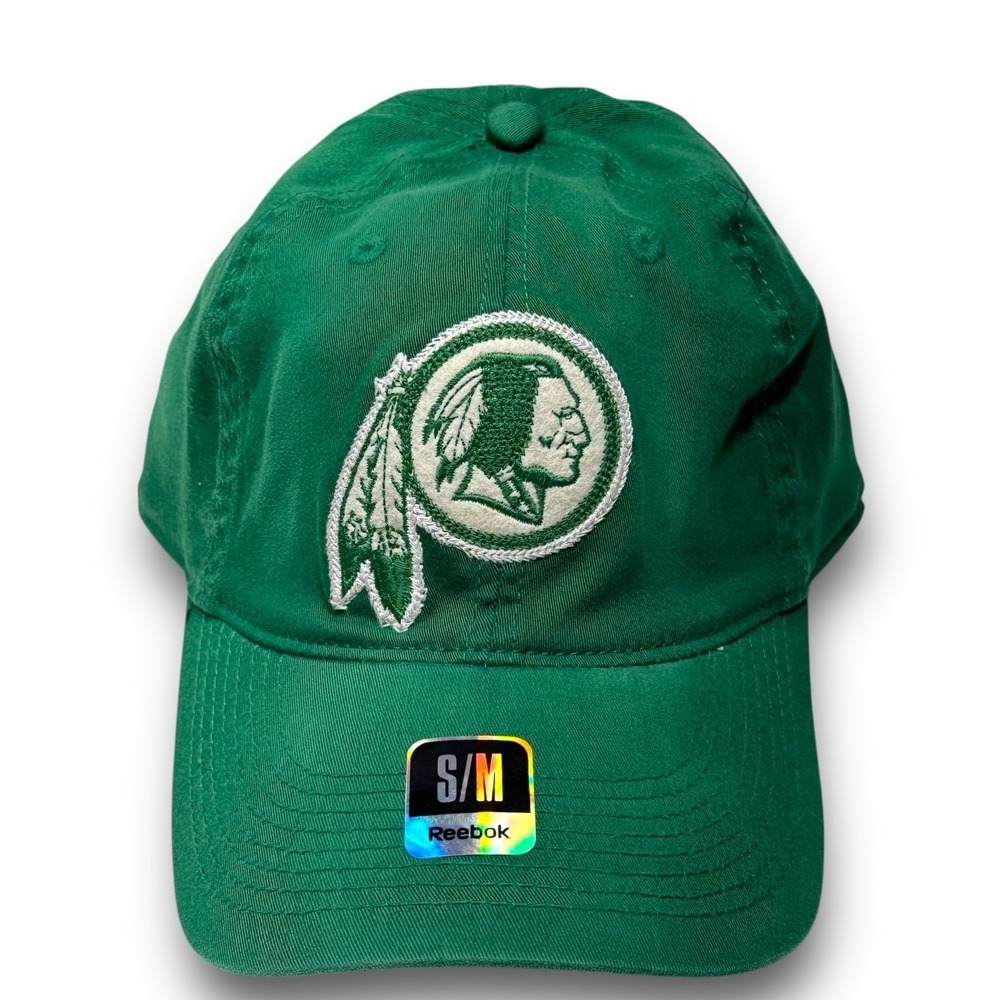 Reebok Washington Redskins‎ NFL Green Flex Hat S/M NWT Kelly Slouch St. Patty - Picture 3 of 9
